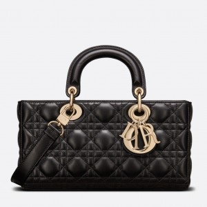 Dior Lady D-Joy Bag In Black Cannage Lambskin