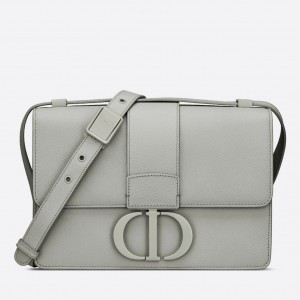 Dior 30 Montaigne Bag In Grey Ultra Matte Grained Calfskin