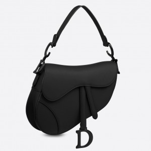 Dior Saddle Bag In Black Ultra Matte Leather