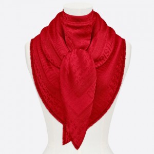 Dior Red Oblique Shawl 140 CM