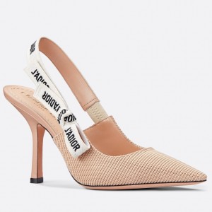 Dior J'Adior Pumps In Nude Technical Canvas