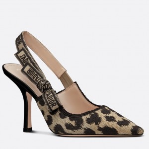 Dior J'Adior Slingback 100mm Pumps In Mizza Embroidered Cotton