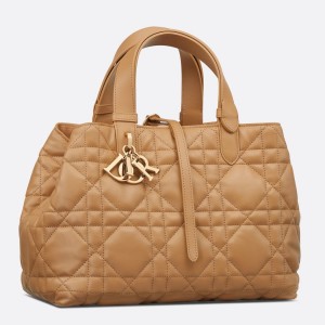 Dior Toujours Medium Bag in Tan Macrocannage Calfskin