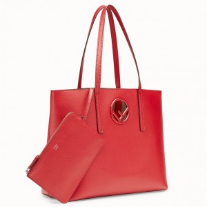 Fendi Cherry Kan I F Logo Shopper Bag