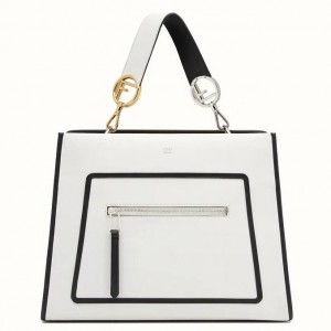 Fendi Small Runaway Bag In White Calfskin Leather