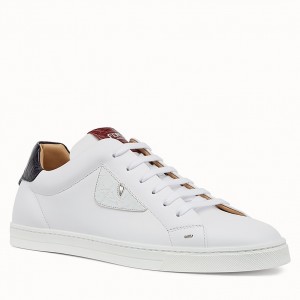 Fendi White Low-tops Bag Bugs Eye Sneakers