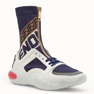 Fendi Multicoloured Tech Fabric High-tops Sneakers