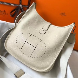 Hermes Evelyne III 29 PM Bag In Craie Clemence Leather