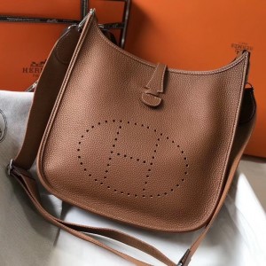 Hermes Evelyne III 29 PM Bag In Gold Clemence Leather