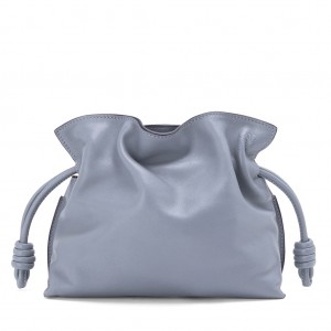 Loewe Flamenco Mini Clutch In Atlantic Blue Nappa Leather