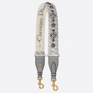 Dior Grey Dior Oblique Shoulder Strap