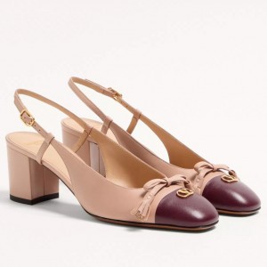 Valentino Valet Du Roi Slingback Pumps 60mm in Nude Lambskin