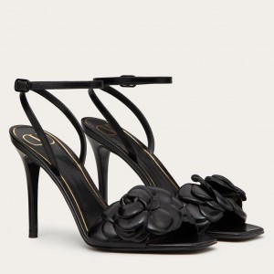 Valentino Atelier Shoes 03 Rose Edition Sandals 100mm Black