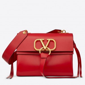 Valentino Garavani Red Small VRing Shoulder Bag