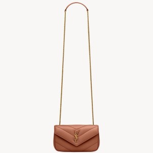 Saint Laurent LouLou Mini Bag in Hortensia Matelasse Lambskin