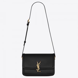 Saint Laurent Solferino Medium Bag In Black Calfskin