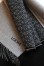 Loewe Anagram Scarf in Grey/Black Wool and Cashmere