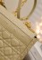 Dior Caro Medium Bag In Beige Cannage Calfskin