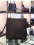 Prada Black Saffiano North South Double Medium Bag