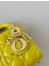 Dior Lady Dior Micro Bag In Yellow Cannage Lambskin