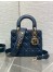 Dior Small Lady Dior My ABCDior Bag in Navy Blue Lambskin