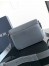 Dior Men's Small Saddle Messenger Bag in Grey Grained Calfskin