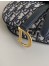 Dior Saddle Mini Bag with Strap in Blue Oblique Jacquard