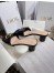 Dior C'est Heeled 50MM Slides in Black Patent Calfskin