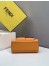 Fendi Peekaboo Mini Pocket Bag In Orange Calfskin