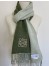 Loewe Window Scarf in Green/Beige Wool and Cashmere