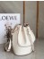 Loewe Small Balloon Bucket Bag In White Calfskin