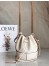 Loewe Small Balloon Bucket Bag In White Calfskin