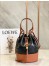 Loewe Medium Balloon Bucket Bag In Black/Tan Calfskin