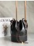 Loewe Medium Balloon Bucket Bag In Black Calfskin