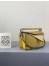 Loewe Mini Puzzle Bag In Ochre/White/Yellow Calfskin