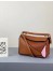 Loewe Mini Puzzle Bag In Brown/Camel/Pink Calfskin