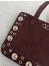 Valentino Nellcote Mini Shopping Bag in Chocolate Suede Calfskin