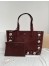 Valentino Nellcote Medium Shopping Bag in Chocolate Suede Calfskin