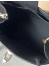 Valentino Small Rockstud Foldover Top Handle Bag in Black Grainy Leather
