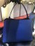 Prada Matinee Tote Bag In Blue Saffiano Leather