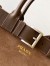 Prada Buckle Medium Bag with Belt in Cocoa Suede Calfskin