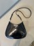 Prada Cleo Large Shoulder Bag In Black Brushed Leather 