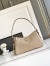 Prada Aimee Medium Shoulder Bag in Travertine Leather 