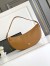 Prada Demi-lune Large Shoulder Bag in Brown Leather