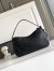 Prada Aimee Large Shoulder Bag in Black Buckskin