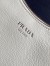 Prada Aimee Large Shoulder Bag in White Buckskin