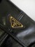 Prada Medium Shoulder Bag with Flap in Black Calfskin