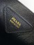 Prada Small Tote Bag in Black Grained Leather