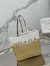 Prada Crochet Small Tote Bag in Beige/White Raffia-effect Yarn