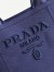 Prada Jardiniere Small Tote Bag in Blue Cotton Canvas